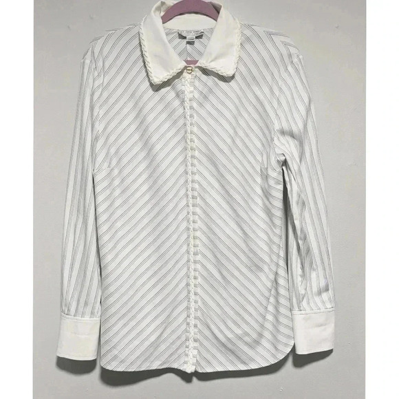 St. John Tops - St. John Sport Striped Collared Shirt